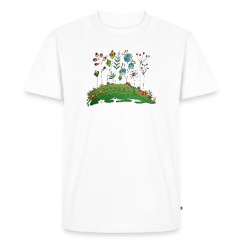 Flowers - Men's Premium Organic T-Shirt - white - Front - Nico (187cm)