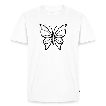Minimalist Butterfly - Men's Premium Organic T-Shirt - white - Front - Nico (187cm)