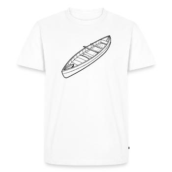 Minimalist Canoe Outline - Men's Premium Organic T-Shirt - white - Front - Nico (187cm)