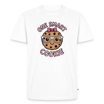 One Smart Cookie - Smart Cookie with Glasses - Men's Premium Organic T-Shirt - white - Front - Nico (187cm)