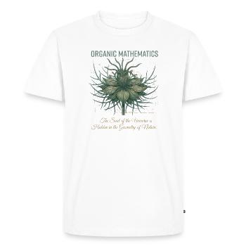 Géométrie de la Plante Naturelle - T-shirt Premium bio Homme - blanc - Devant - Nico (187cm)