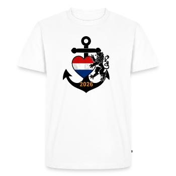 Dragon Ancre Heart of the Netherlands 2026 - T-shirt Premium bio Homme - blanc - Devant - Nico (187cm)