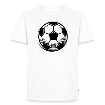 Présentation publique du Football Ball Football Club - T-shirt Premium bio Homme - blanc - Devant - Nico (187cm)