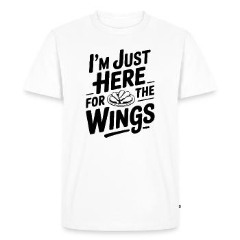 I'm Just Here For The Wings - Men's Premium Organic T-Shirt - white - Front - Nico (187cm)