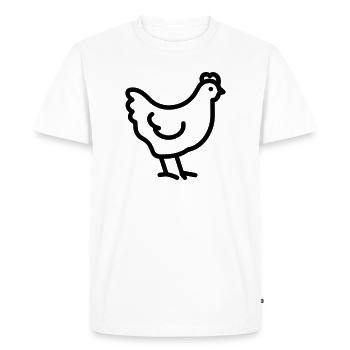 poulet - T-shirt Premium bio Homme - blanc - Devant - Nico (187cm)