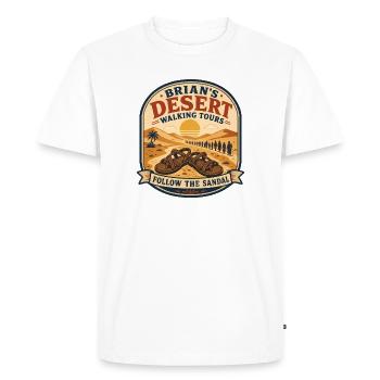 Brian's Desert Walking Tours - Men's Premium Organic T-Shirt - white - Front - Nico (187cm)