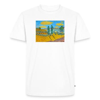 Paysage toscane - T-shirt Premium bio Homme - blanc - Devant - Nico (187cm)