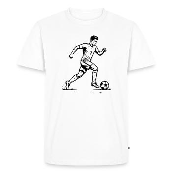 footballer - Men's Premium Organic T-Shirt - white - Front - Nico (187cm)