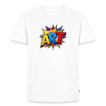 Pop Art Font Explosée ART - T-shirt Premium bio Homme - blanc - Devant - Nico (187cm)
