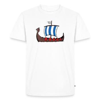 Viking seafaring - Men's Premium Organic T-Shirt - white - Front - Nico (187cm)
