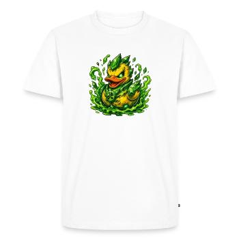 Canard Cristal d’Émeraude - T-shirt Premium bio Homme - blanc - Devant - Nico (187cm)