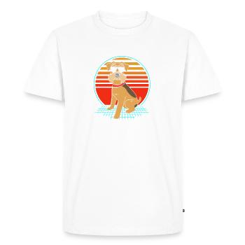 Airedale Terrier - T-shirt Premium bio Homme - blanc - Devant - Nico (187cm)