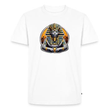 Pharaon Égyptien en Vecteur Coloré - T-shirt Premium bio Homme - blanc - Devant - Nico (187cm)
