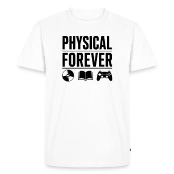 Physique pour toujours | Rétro Gaming & Joueurs physiques - T-shirt Premium bio Homme - blanc - Devant - Nico (187cm)