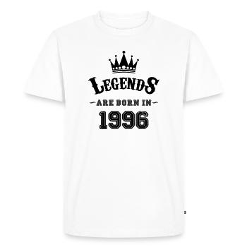Légendes nées à - T-shirt Premium bio Homme - blanc - Devant - Nico (187cm)