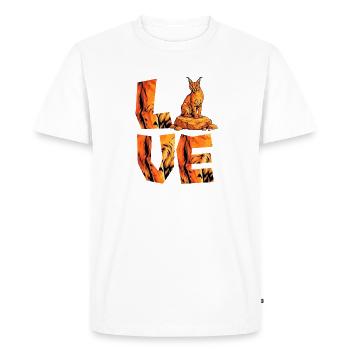 Art de lettrage Caracal Lover - T-shirt Premium bio Homme - blanc - Devant - Nico (187cm)