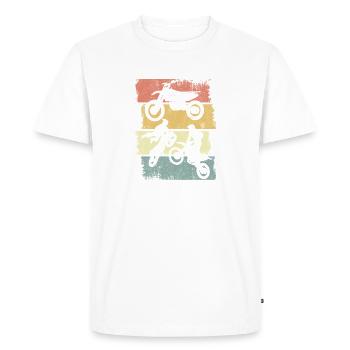 Vintage Motocross Graphic - T-shirt Premium bio Homme - blanc - Devant - Nico (187cm)
