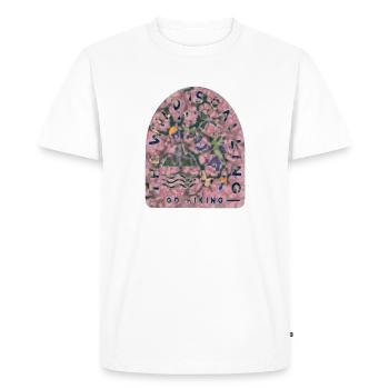 La nature sauvage appelle : Aller randonner - T-shirt Premium bio Homme - blanc - Devant - Nico (187cm)
