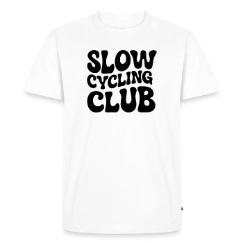 Slow Cycling Club - Men's Premium Organic T-Shirt - white - Front - Nico (187cm)