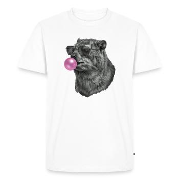 Chewing-gum rock hyrax - T-shirt Premium bio Homme - blanc - Devant - Nico (187cm)