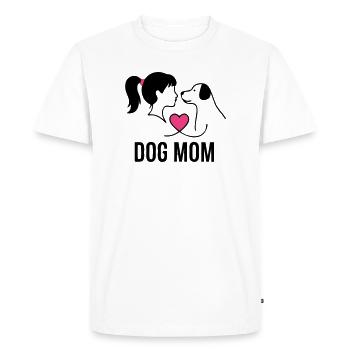 Maman Chien Fille Chien Chère Maîtresse - T-shirt Premium bio Homme - blanc - Devant - Nico (187cm)
