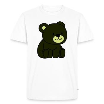 Héros câlin du dessin animé Dark Bear - T-shirt Premium bio Homme - blanc - Devant - Nico (187cm)