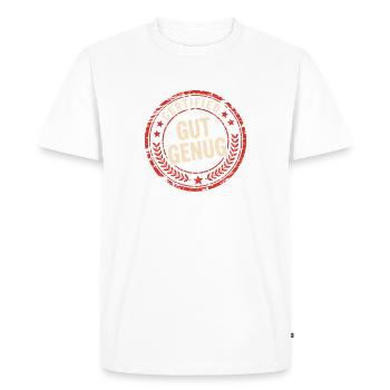 Assez bon amour de soi, je suis assez bon pour l’estime de moi - T-shirt Premium bio Homme - blanc - Devant - Nico (187cm)