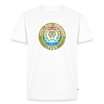 45. Geburtstag Wild, free & untamed since 08/1981 - Men's Premium Organic T-Shirt - white - Front - Nico (187cm)