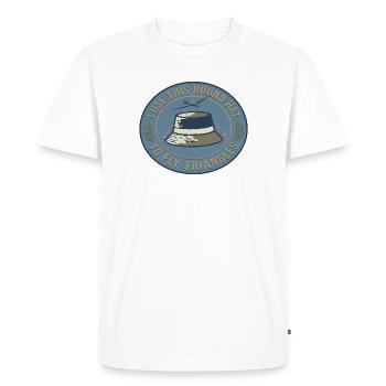 Triangles de mouches à chapeau rond - T-shirt Premium bio Homme - blanc - Devant - Nico (187cm)