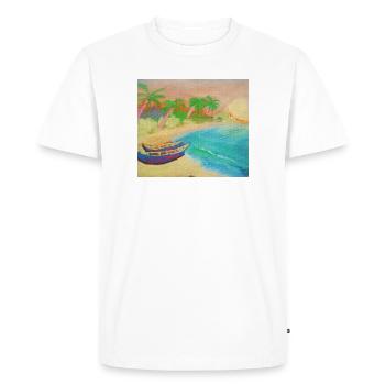 Reflets d'azur - T-shirt Premium bio Homme - blanc - Devant - Nico (187cm)