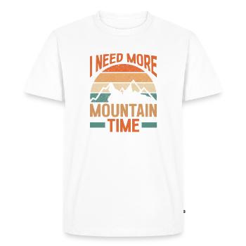 Hiking Mountain Trail Backpacking Outdoors Poaching - Men's Premium Organic T-Shirt - white - Front - Nico (187cm)