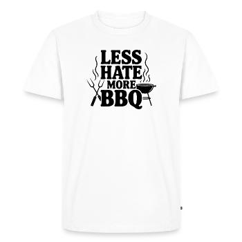 Moins de haine, plus de barbecue - T-shirt Premium bio Homme - blanc - Devant - Nico (187cm)