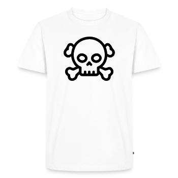 pirate - Men's Premium Organic T-Shirt - white - Front - Nico (187cm)