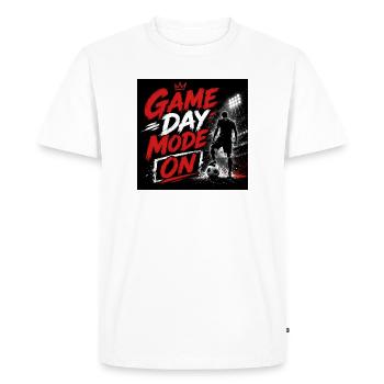 Mode Jour de Match Actif - T-shirt Premium bio Homme - blanc - Devant - Nico (187cm)