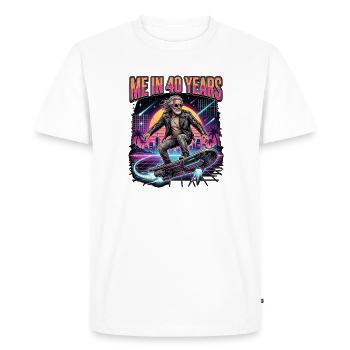 Les hommes des hommes drôles - T-shirt Premium bio Homme - blanc - Devant - Nico (187cm)