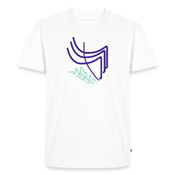 Abstract harmony - Men's Premium Organic T-Shirt - white - Front - Nico (187cm)