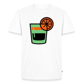 Logo du verre cocktail - T-shirt Premium bio Homme - blanc - Devant - Nico (187cm)