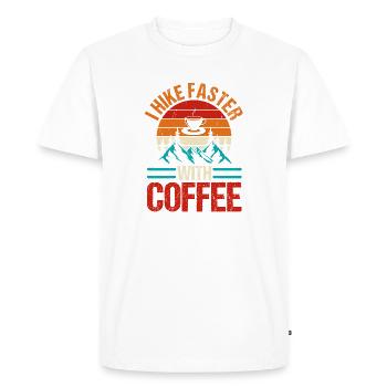Randonnée sur sentier de montagne Randonnée en plein air Braconnage - T-shirt Premium bio Homme - blanc - Devant - Nico (187cm)