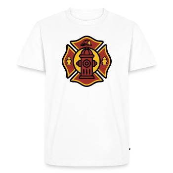 Graphique de la bouche d’incendie de Floriankreuz - T-shirt Premium bio Homme - blanc - Devant - Nico (187cm)