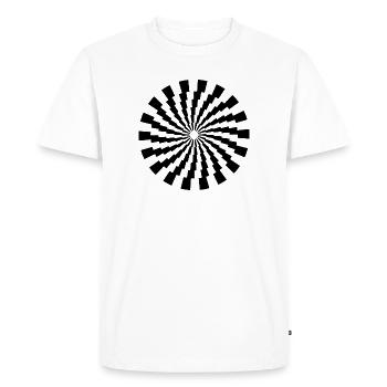 Geometric vibrating circles - Men's Premium Organic T-Shirt - white - Front - Nico (187cm)