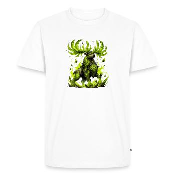 Cerf en cristal néon - T-shirt Premium bio Homme - blanc - Devant - Nico (187cm)