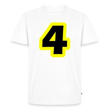 4 Symbole numérique - T-shirt Premium bio Homme - blanc - Devant - Nico (187cm)