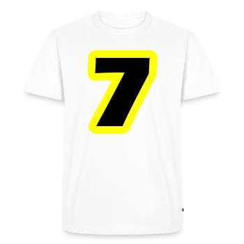 7 Symbole numérique - T-shirt Premium bio Homme - blanc - Devant - Nico (187cm)
