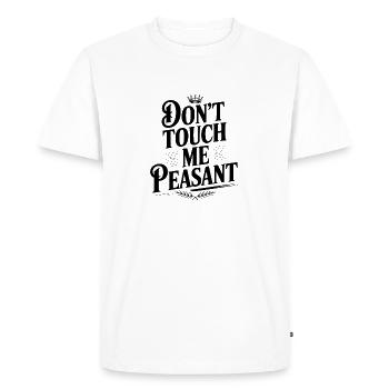 Ne me touche pas, paysan - T-shirt Premium bio Homme - blanc - Devant - Nico (187cm)