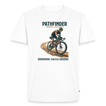 Pathfinder Gravel Odyssey - T-shirt Premium bio Homme - blanc - Devant - Nico (187cm)