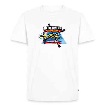 Emblème de l’équipe de sauvetage en hélicoptère - T-shirt Premium bio Homme - blanc - Devant - Nico (187cm)