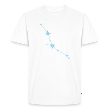 Signe astrologique de la constellation de l’étoile du Taureau Bleu pastel - T-shirt Premium bio Homme - blanc - Devant - Nico (187cm)