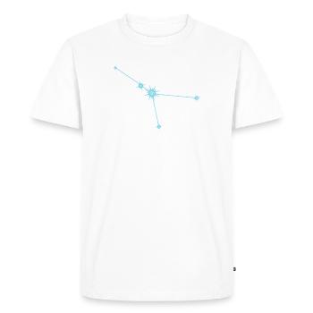 Constellation de l’Étoile du Cancer Signe du zodiaque Bleu pastel - T-shirt Premium bio Homme - blanc - Devant - Nico (187cm)