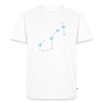 Scorpio Star Constellation Zodiac Sign Pastel Blue - Men's Premium Organic T-Shirt - white - Front - Nico (187cm)