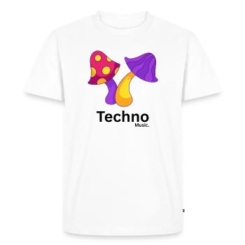 Vivid Mushroom Trio Pop Art - Men's Premium Organic T-Shirt - white - Front - Nico (187cm)
